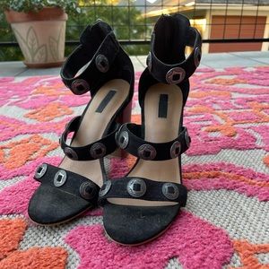 womens western heels, size 7.5